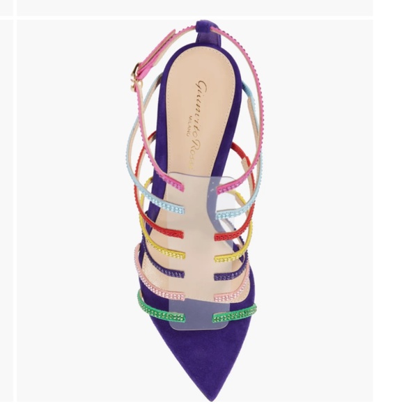 NIB $1475 Gianvito Rossi Crystal Embellished Sandal  in size 8 / 38! - Picture 6 of 8